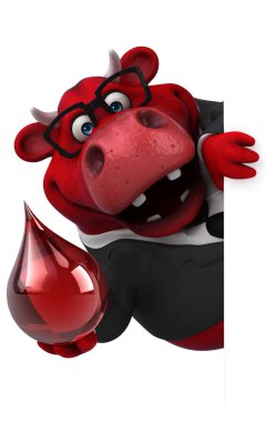 Komik çizgi film karakteri ile damla - 3d çizim