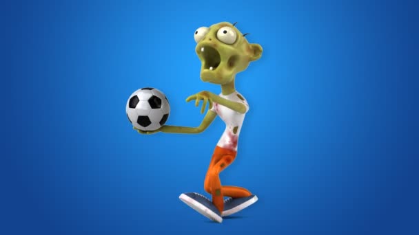 Spaß Zombie Mit Ball Animation — Stockvideo