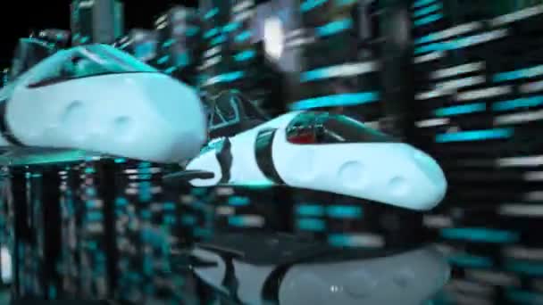 Futuristic Modern Vehicles Animation — Stock Video