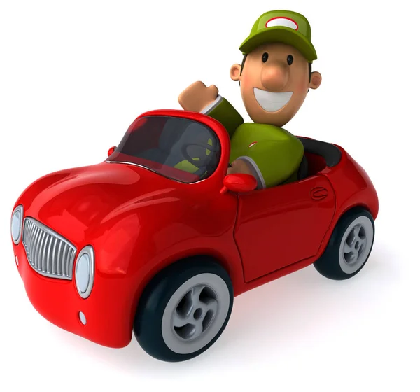 Fun Mechanic Car Illustration — Stock Photo, Image