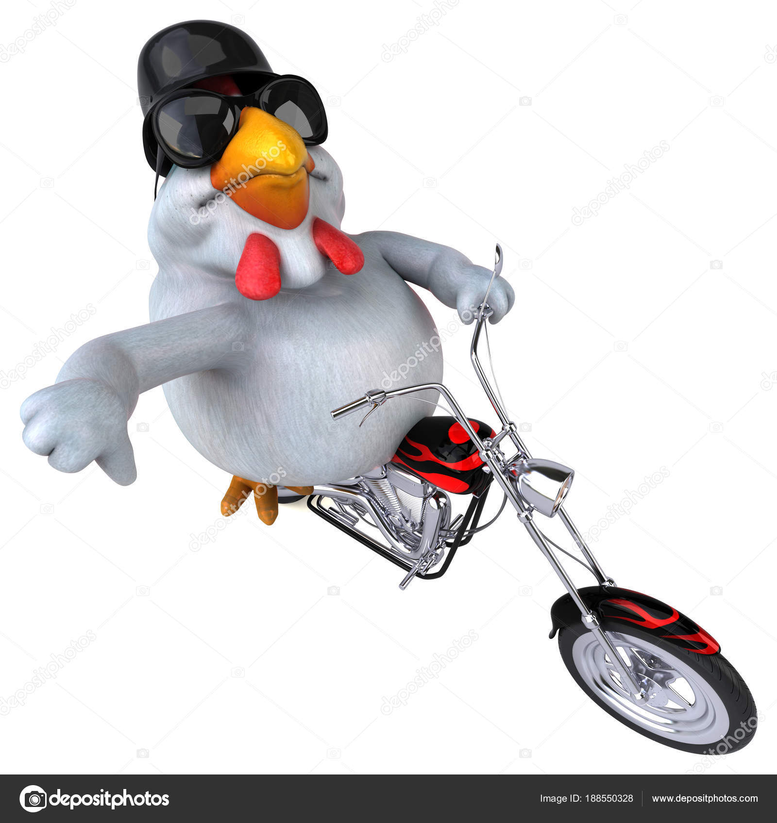 Funny Cartoon Character Motorcycle Illustration Stock Photo C Julos 188550328
