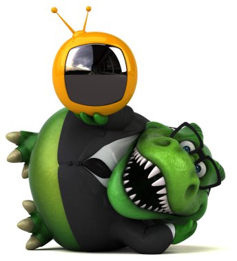 Tv - 3d çizim ile eğlenceli Trex