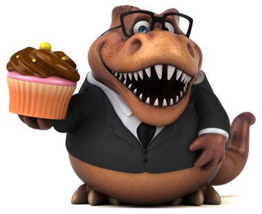 Cupcake - 3d çizim ile eğlenceli çizgi film karakteri