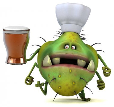 Bira - 3d çizim ile eğlenceli mikrop