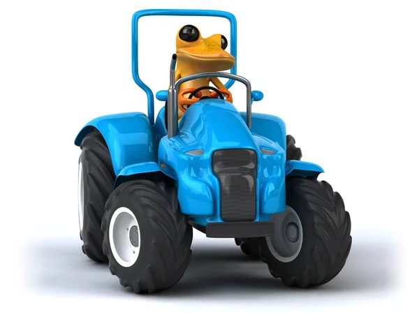 Fun Frog Tractor Illustration — Stock Photo, Image