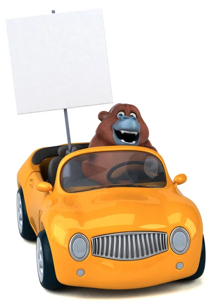 Divertido Personaje Dibujos Animados Automóvil Ilustración —  Fotos de Stock