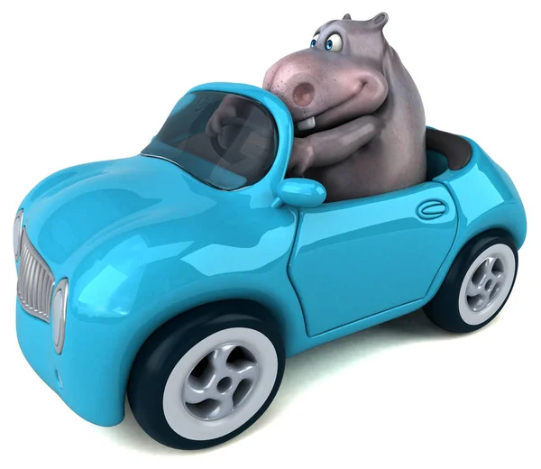 Personagem Desenho Animado Divertido Automóvel Ilustração — Fotografia de Stock