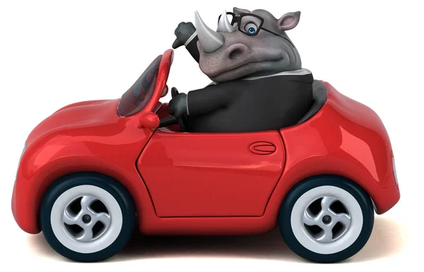 Personagem Desenho Animado Divertido Automóvel Ilustração — Fotografia de Stock