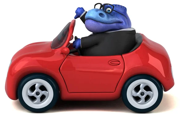 Fun Cartoon Character Automobile Illustration — Stock Photo, Image