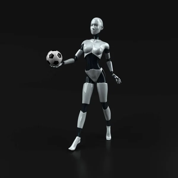 Robot Ball Çizim Ile — Stok fotoğraf