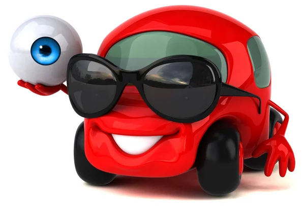 Fun Car Holding Eye Illustration — Stock Photo, Image