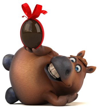 Eğlenceli at yumurta - 3d çizim