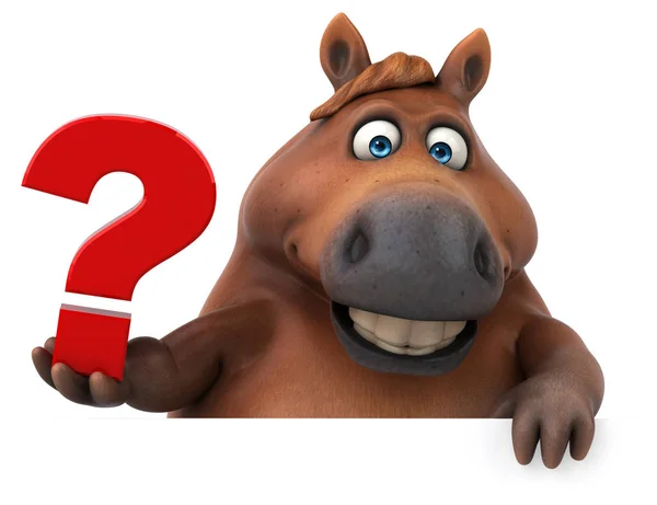 Fun Horse Question Illustration — Stock Photo, Image
