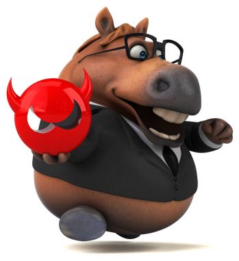 Virüslü eğlenceli at - 3D Görüntü