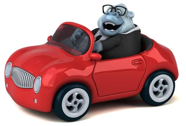 Personagem Desenho Animado Divertido Carro Ilustração — Fotografia de Stock