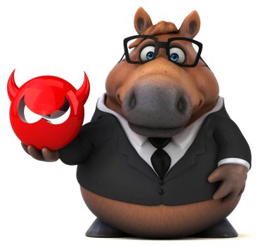 Virüslü eğlenceli at - 3D Görüntü