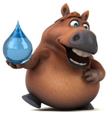 Düşürme ile eğlenceli at - 3D Görüntü