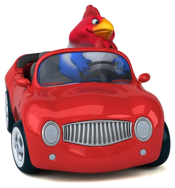 Fun Cartoon Character Car Illustration — Stock Photo, Image