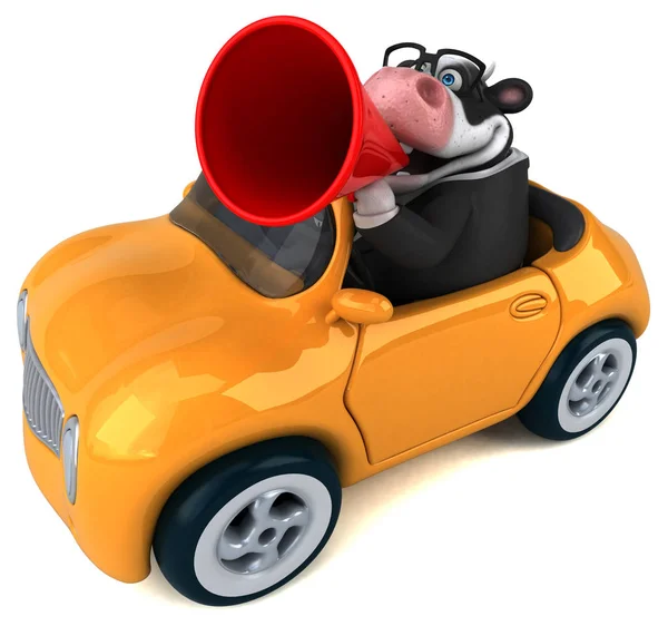 Fun Cartoon Character Car Illustration — Stock Photo, Image