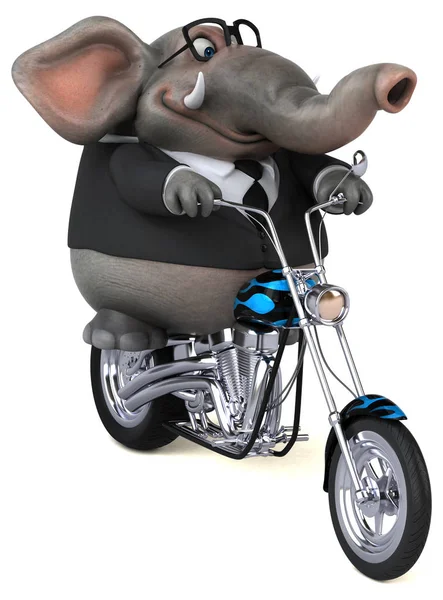 Personagem de desenho animado de máquina de motor de moto