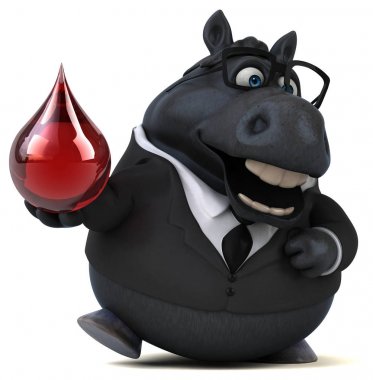 Düşürme ile eğlenceli at - 3D Görüntü