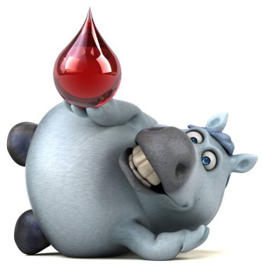 Düşürme ile eğlenceli at - 3D Görüntü