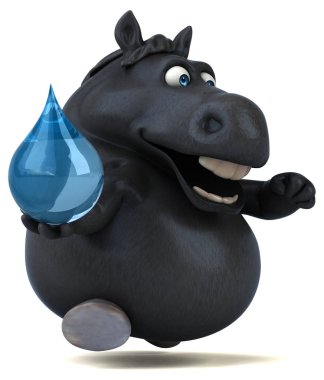 Düşürme ile eğlenceli at - 3D Görüntü