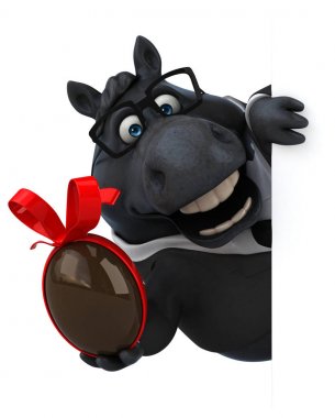 Yumurtalı eğlenceli at - 3D Görüntü