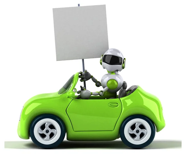 Leuk Personage Auto Illustratie — Stockfoto