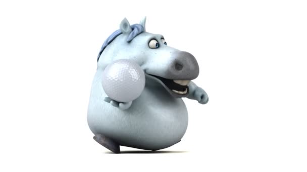 Zábava kůň s míč - 3d animace