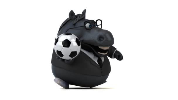 Zábava kůň s míč - 3d animace