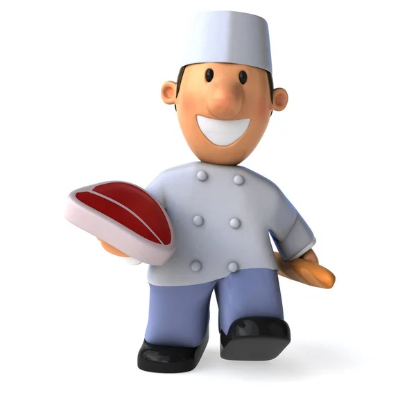 Fun Baker Character Illustration — Stock Photo, Image