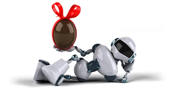 Robô Segurando Ovo Ilustração — Fotografia de Stock