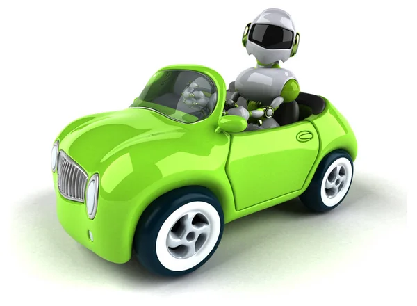 Zielony Robot Samochód Ilustracja — Zdjęcie stockowe