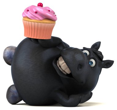 Kek ile eğlenceli at - 3D Görüntü