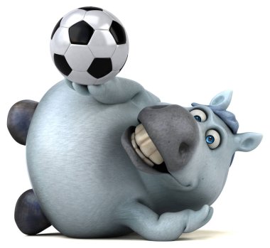 Top ile eğlenceli at - 3D Görüntü