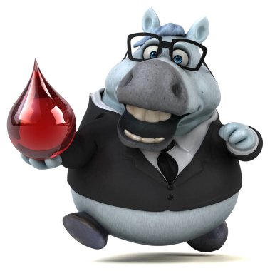 Düşürme ile eğlenceli at - 3D Görüntü