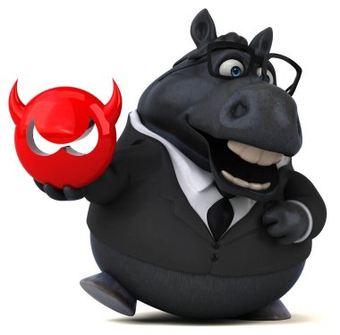 Virüslü eğlenceli at - 3D Görüntü