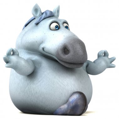 Yoga - 3d çizim yaparken eğlenceli at