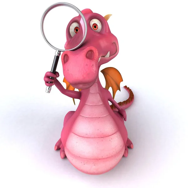 Fun Dragon Character Illustration — Stok Foto