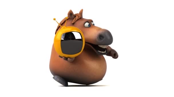 Zábava Kůň Animace — Stock video