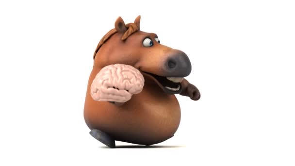 Cal Distractiv Creier Animație — Videoclip de stoc