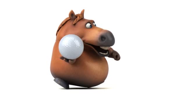 Zábava Kůň Míč Animace — Stock video