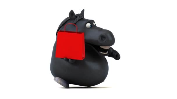 Fun Horse Bag Animation — Stock Video