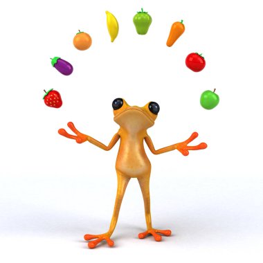 Gıda - 3d çizim ile eğlenceli kurbağa