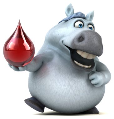 Eğlenceli at tutarak bırakın - 3d çizim