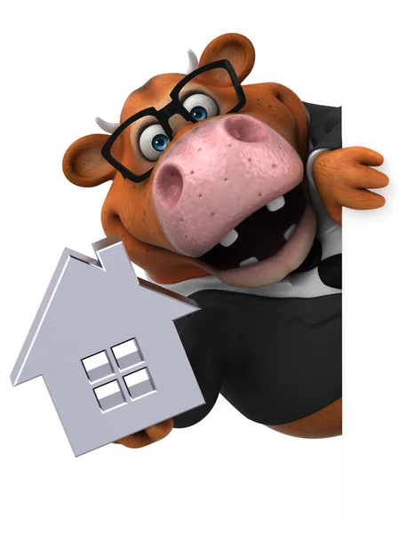 Fun Cartoon Character House Illustration — Stock Photo, Image