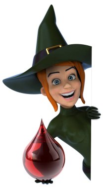 eğlenceli çizgi film karakteri damla - 3d çizim ile