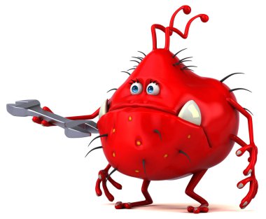 Eğlenceli çizgi film karakteri ile - 3d çizim aracı