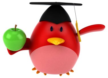 Apple - 3d çizim ile eğlenceli çizgi film karakteri